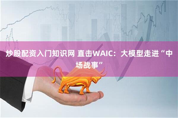 炒股配资入门知识网 直击WAIC：大模型走进“中场战事”